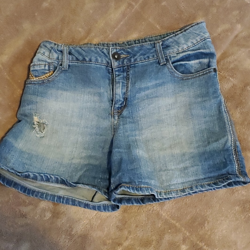 Cherokee Adjustable Waist Girls Jean Shorts 14 16